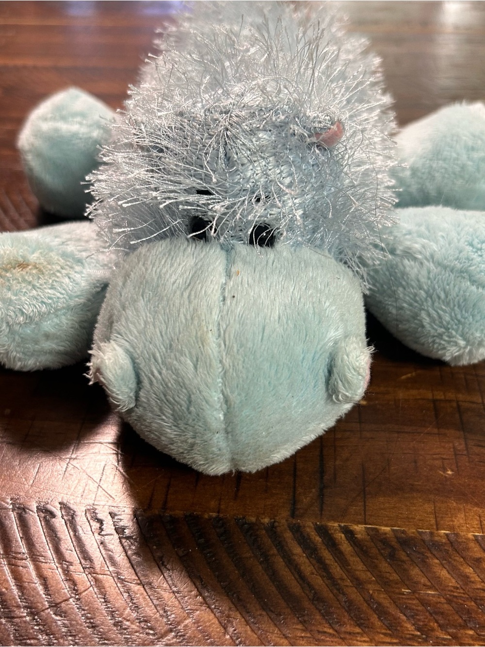 Ganz Webkinz Blue Hippo Fuzzy Plush Stuffed Animal‎ Toy No Code HM009